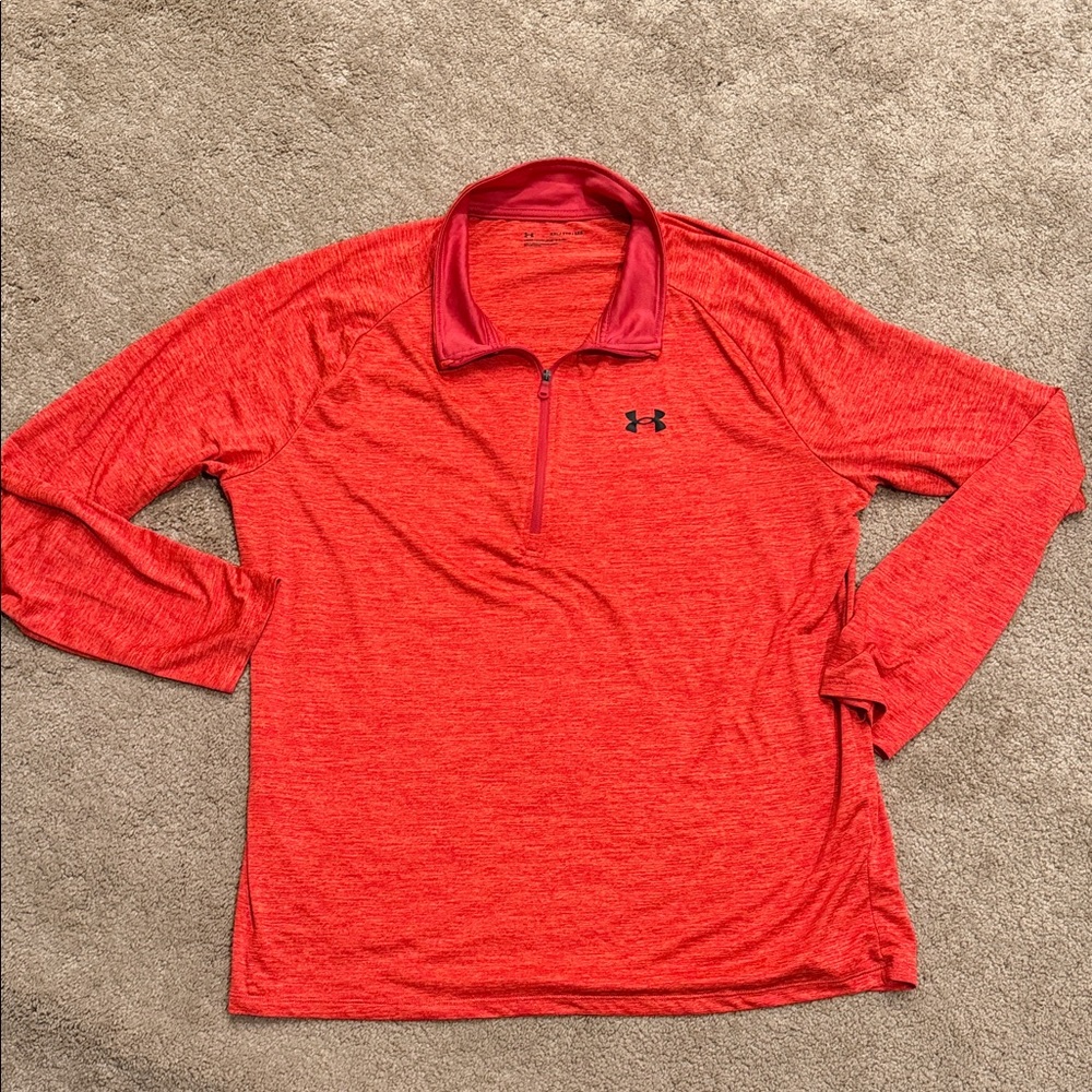 Under Armour Scarlet Quarter-Zip Top